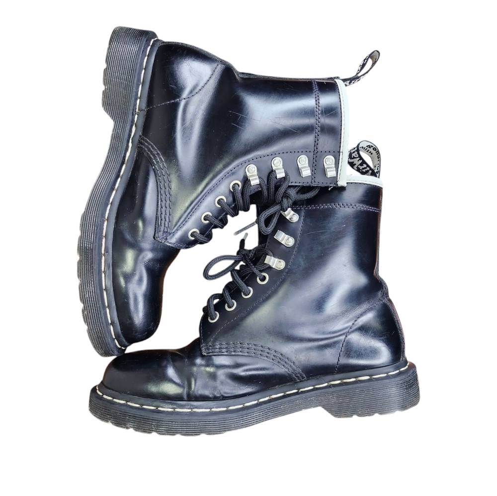 Dr. Martens 1460 Lace and Zipper Leather Boots (6USM) - Picture 10 of 14